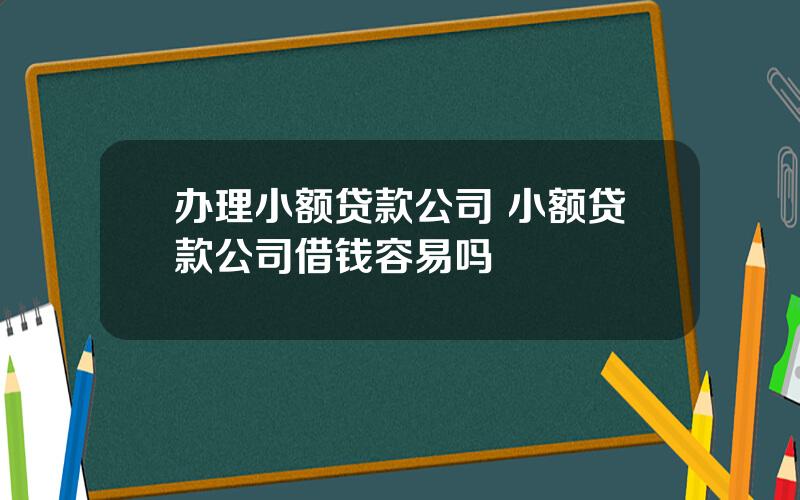 办理小额贷款公司 小额贷款公司借钱容易吗